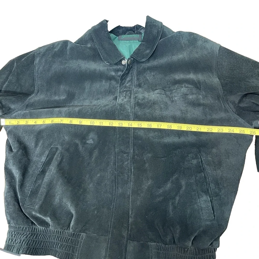 Vintage Galleria Benson & Hedges Men's Genuine Leather Suede Bomber Jacket L‎